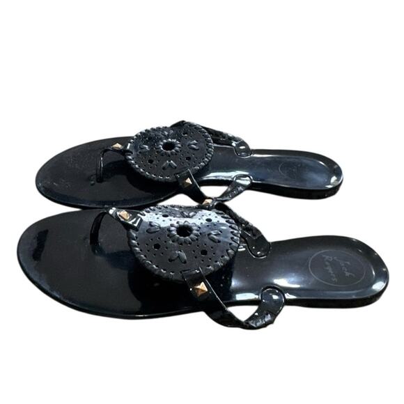 JACK ROGERS Black GEORGICA Women's Jelly Sandals Size 10 - Picture 9 of 9